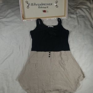 XL Black and Khaki Dress